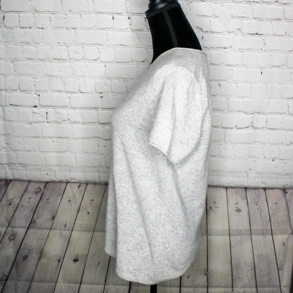 SOLD! Sigrid Olsen Cashmere Short Sleeve Top Large - Picture 2 of 7